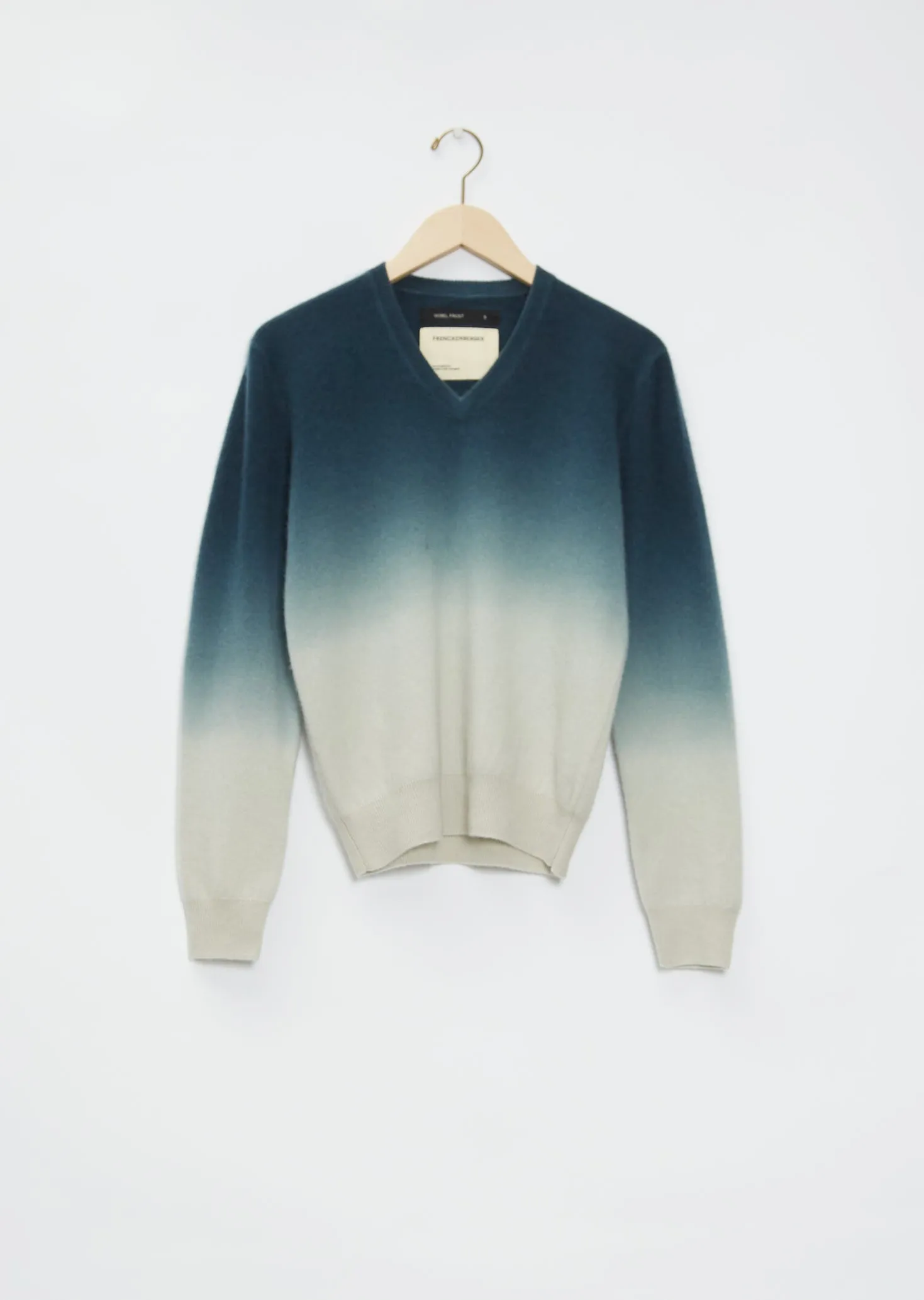 Dip Dye Mini V-Neck Cashmere Sweater