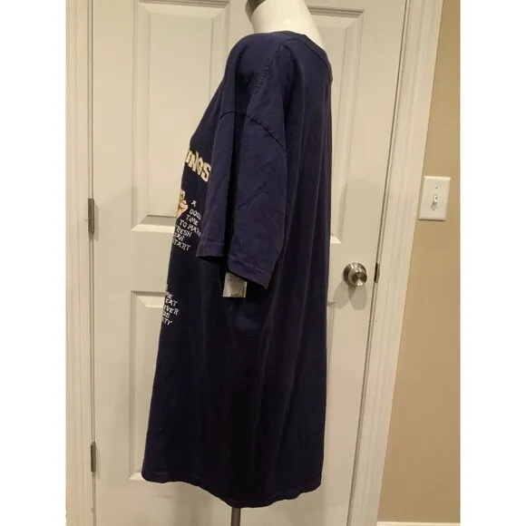 Disney Navy Blue Snow White &amp; Seven Dwarves Vintage Sleep Shirt Nightgown O/S