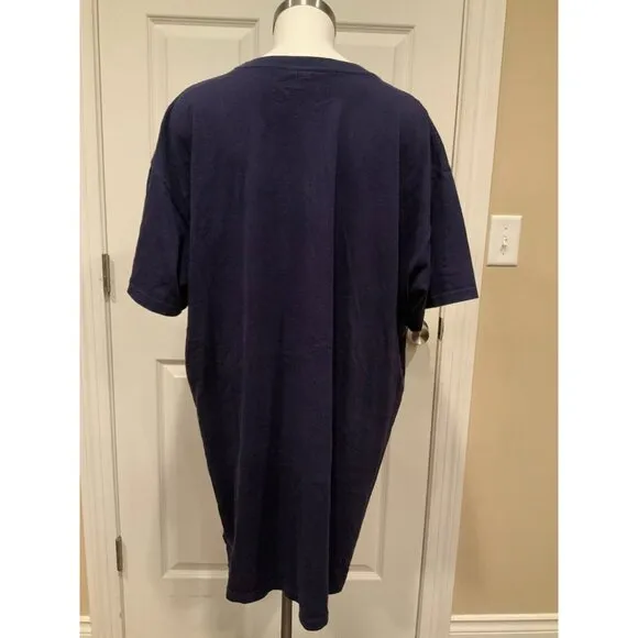 Disney Navy Blue Snow White &amp; Seven Dwarves Vintage Sleep Shirt Nightgown O/S