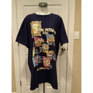 Disney Navy Blue Snow White &amp; Seven Dwarves Vintage Sleep Shirt Nightgown O/S