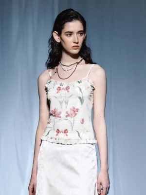Distressed Print Mesh Suspenders