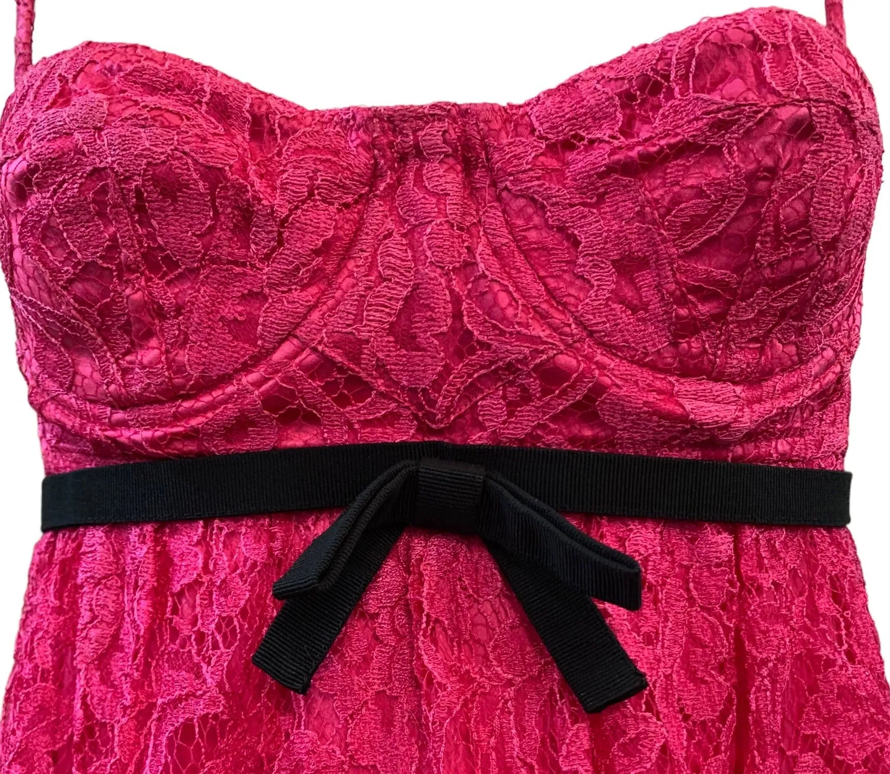 Dolce and Gabbana  Y2K Fuchsia Pink Lace Baby Doll Mini