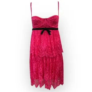 Dolce and Gabbana  Y2K Fuchsia Pink Lace Baby Doll Mini