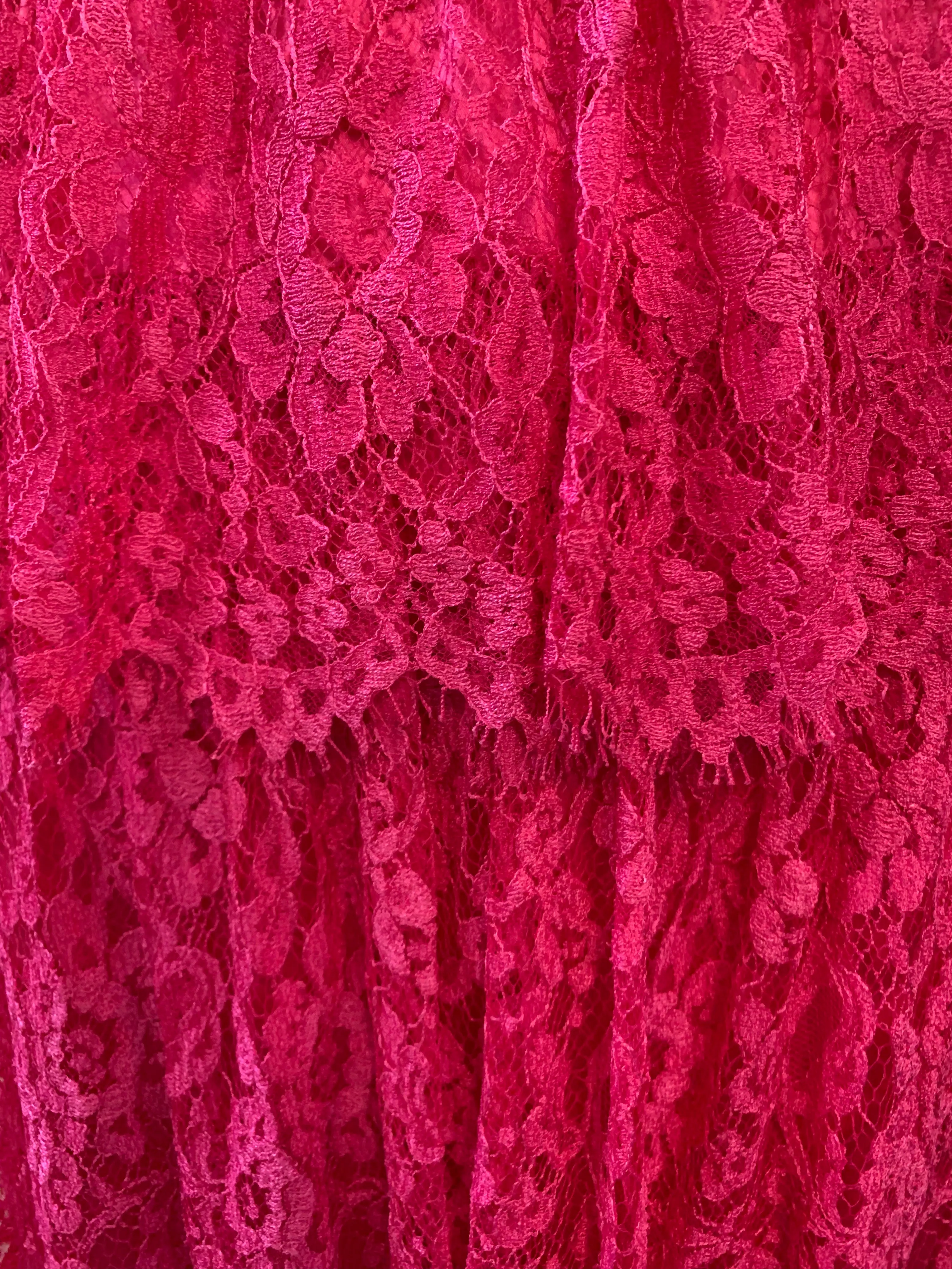 Dolce and Gabbana  Y2K Fuchsia Pink Lace Baby Doll Mini