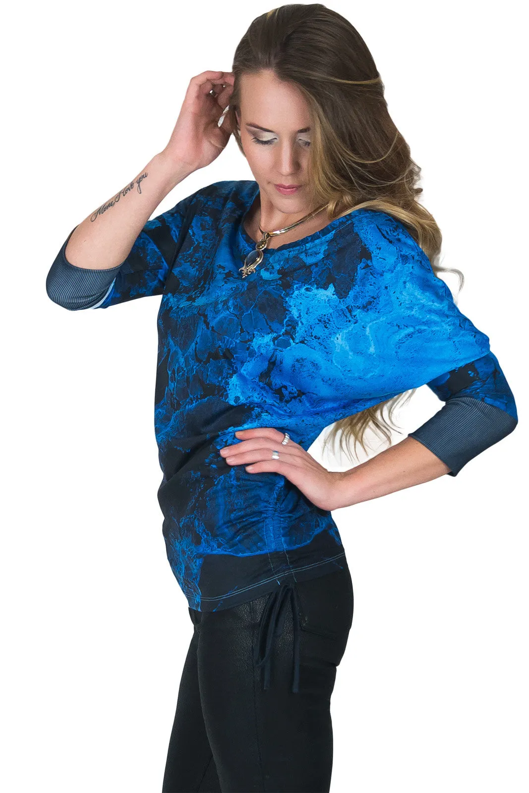 Dolman Top-Google Earth Image-Landscape Clothing-Kamchatka