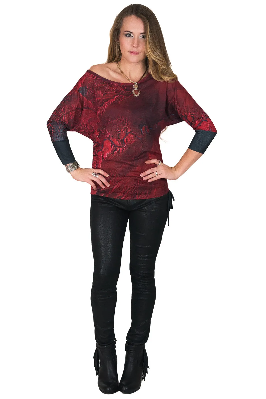 Dolman Top-Travel our World Top-Printed Nature Clothing-Desolation Canyon