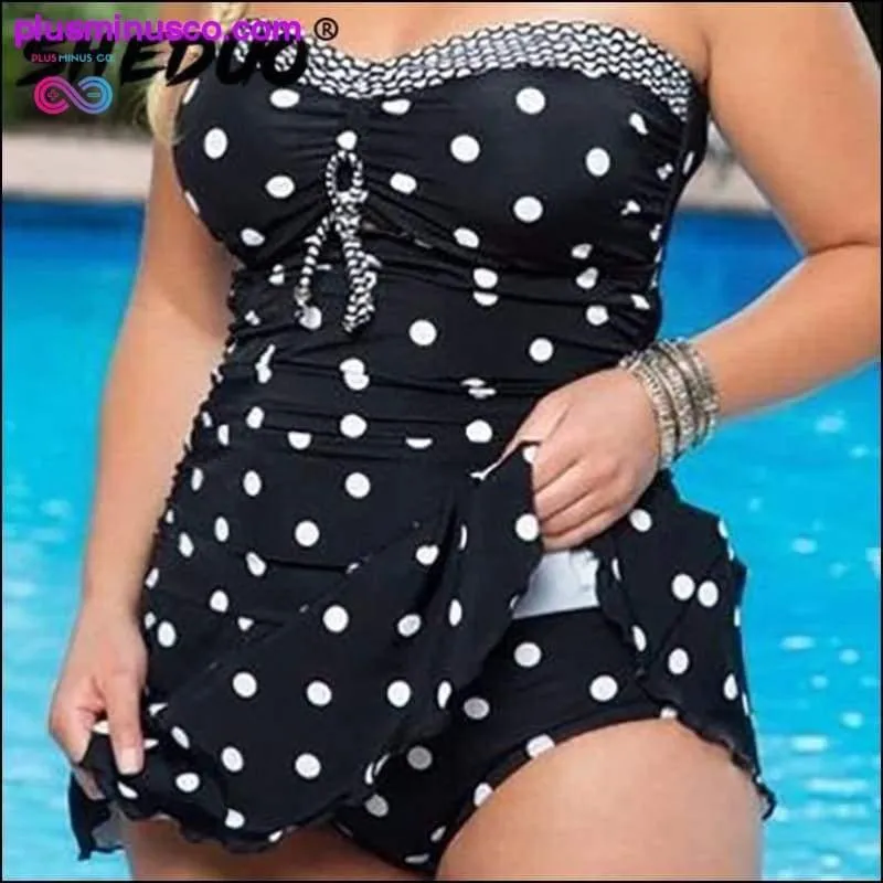 Dots Print Brazilian Monokini Skirt Swimsuit