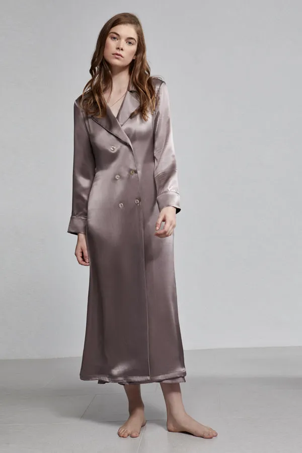 double breasted robe, smoke (sample)