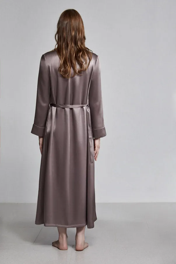 double breasted robe, smoke (sample)