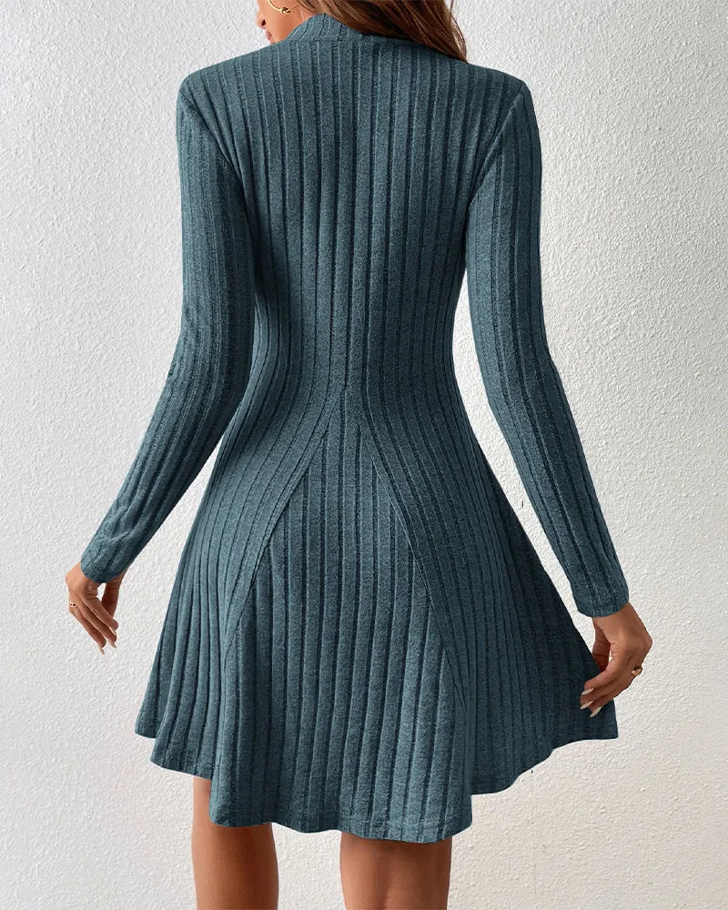 Drusila® | Dress In Ribbed Fabric With Long Sleeves