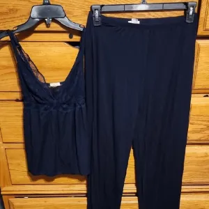 Eberjey Navy Lace Sleepwear Set
