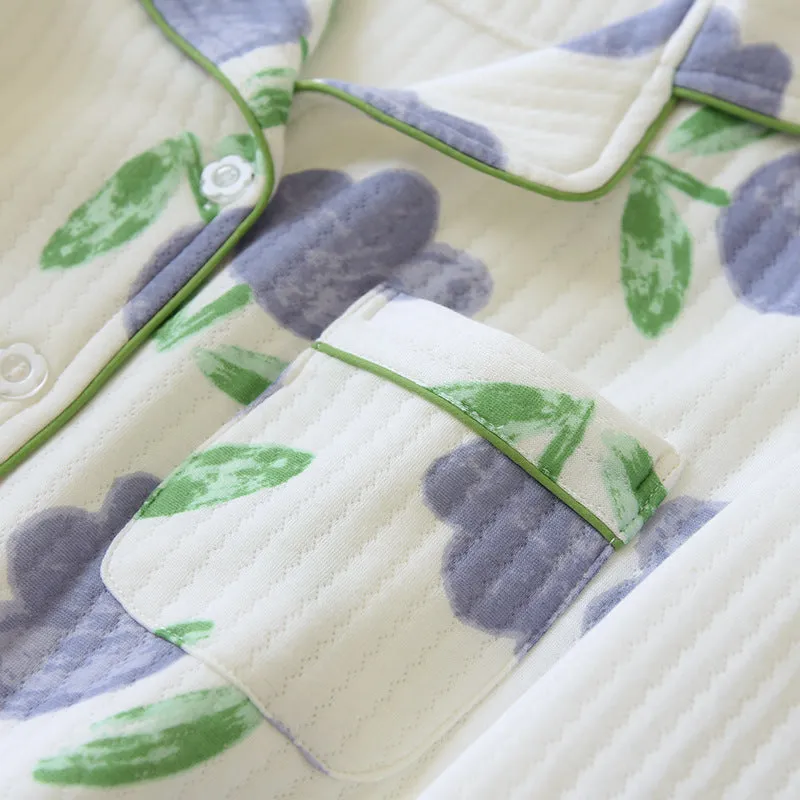 Elegant Cotton Tulip Print Sleepwear