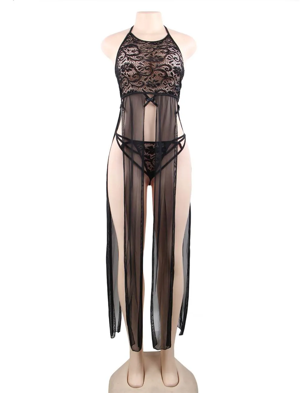 Elegant Hollow Out Lace Sexy Nightgown Egypt