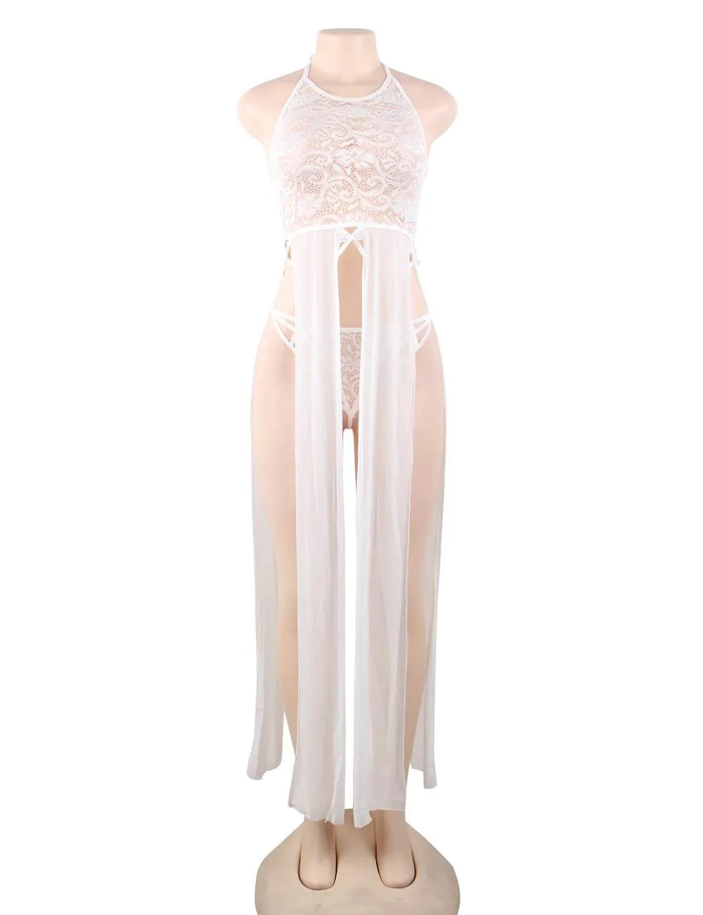 Elegant Hollow Out Lace Sexy Nightgown Egypt