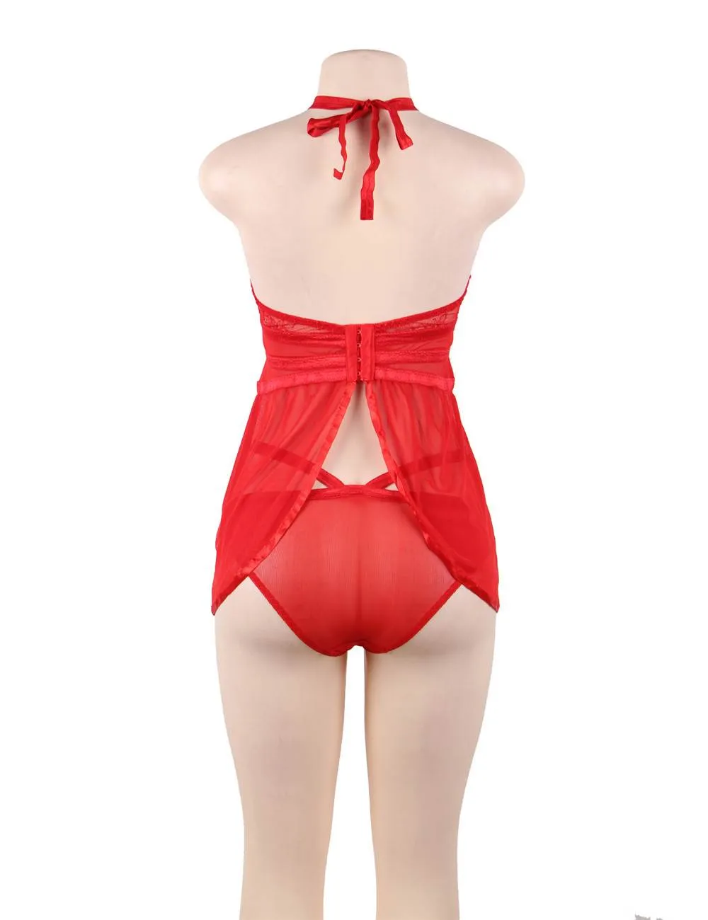 Elegant Red Lace backless Sexy Babydoll Egypt