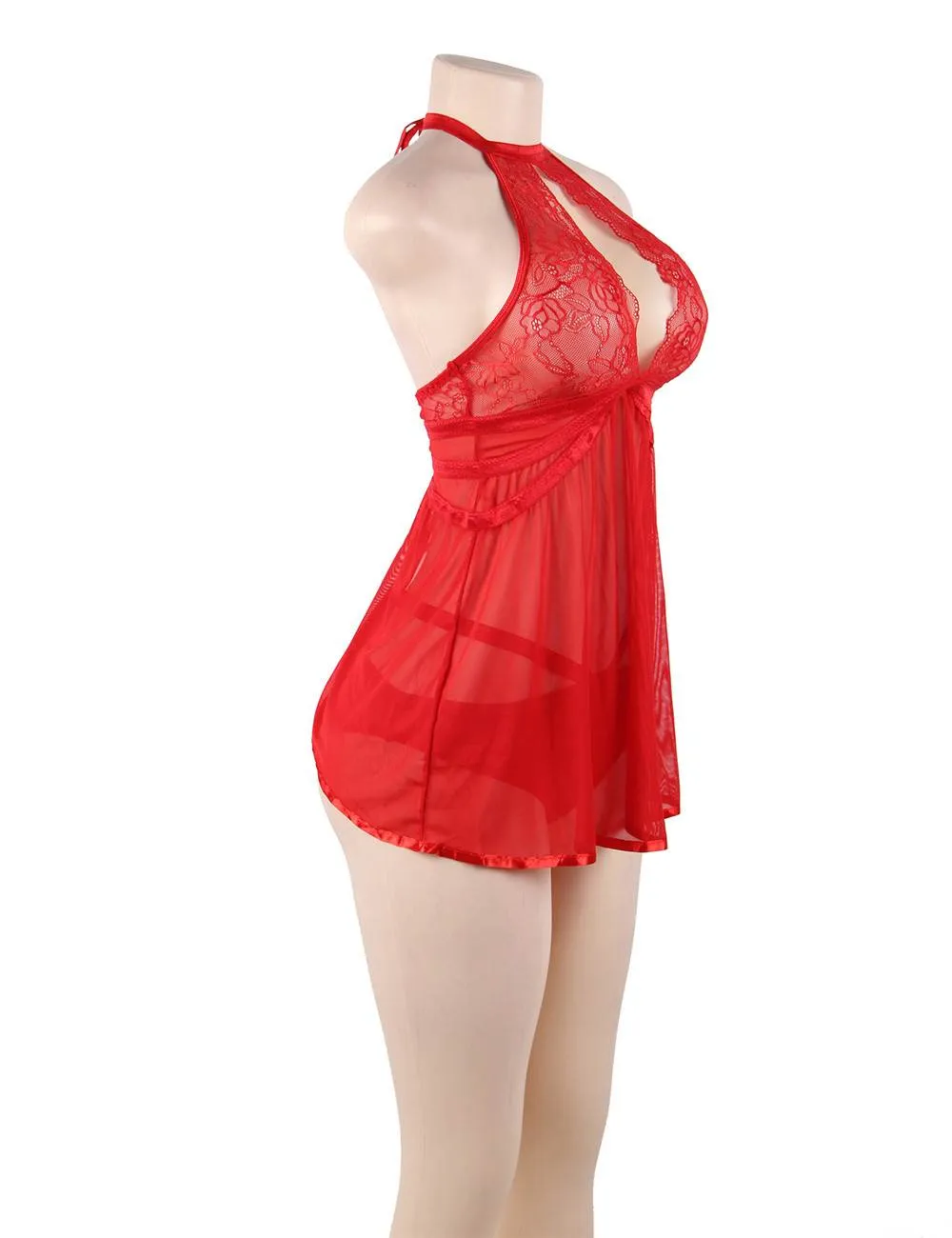 Elegant Red Lace backless Sexy Babydoll Egypt