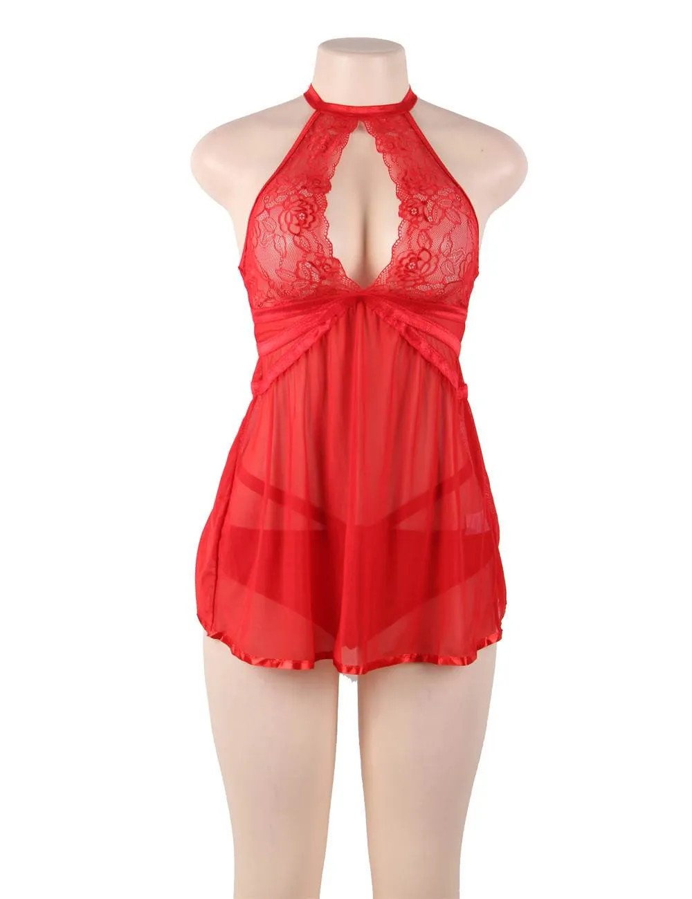 Elegant Red Lace backless Sexy Babydoll Egypt