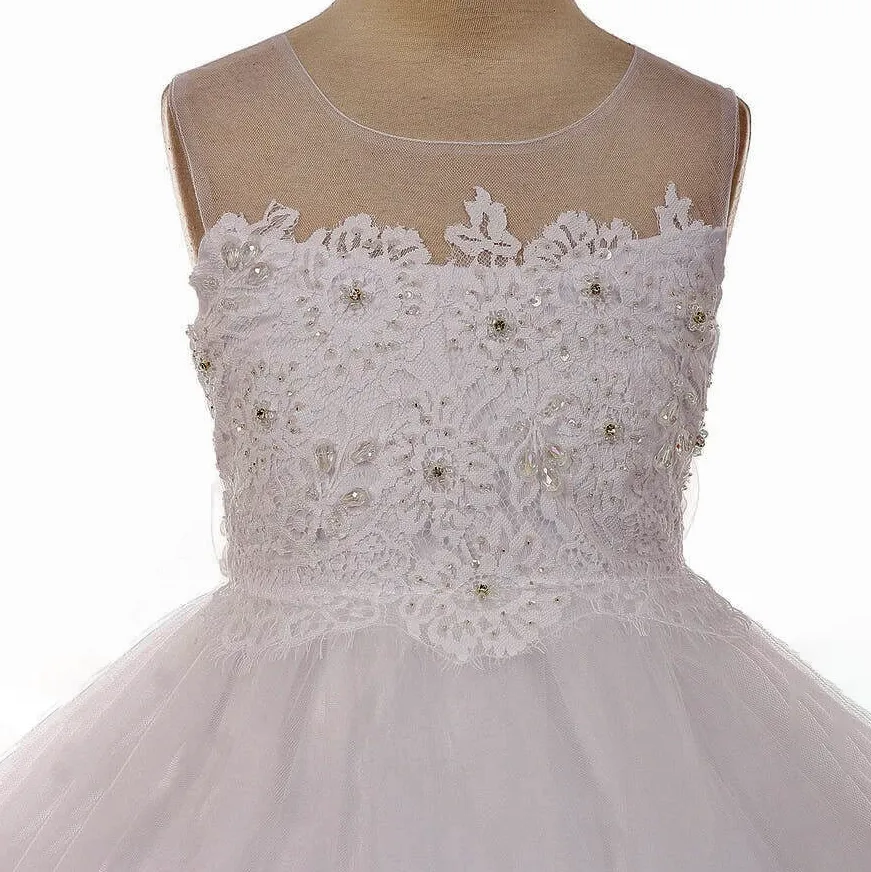 Elodie Applique Dress - White