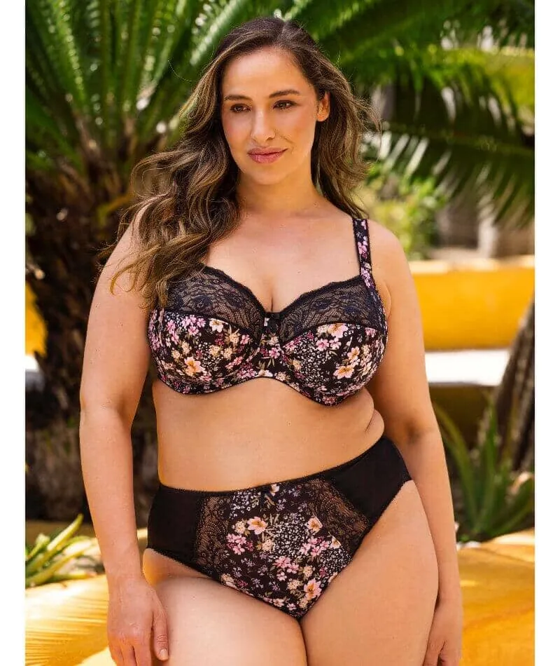Elomi Morgan High Leg Brief - Summer Garden