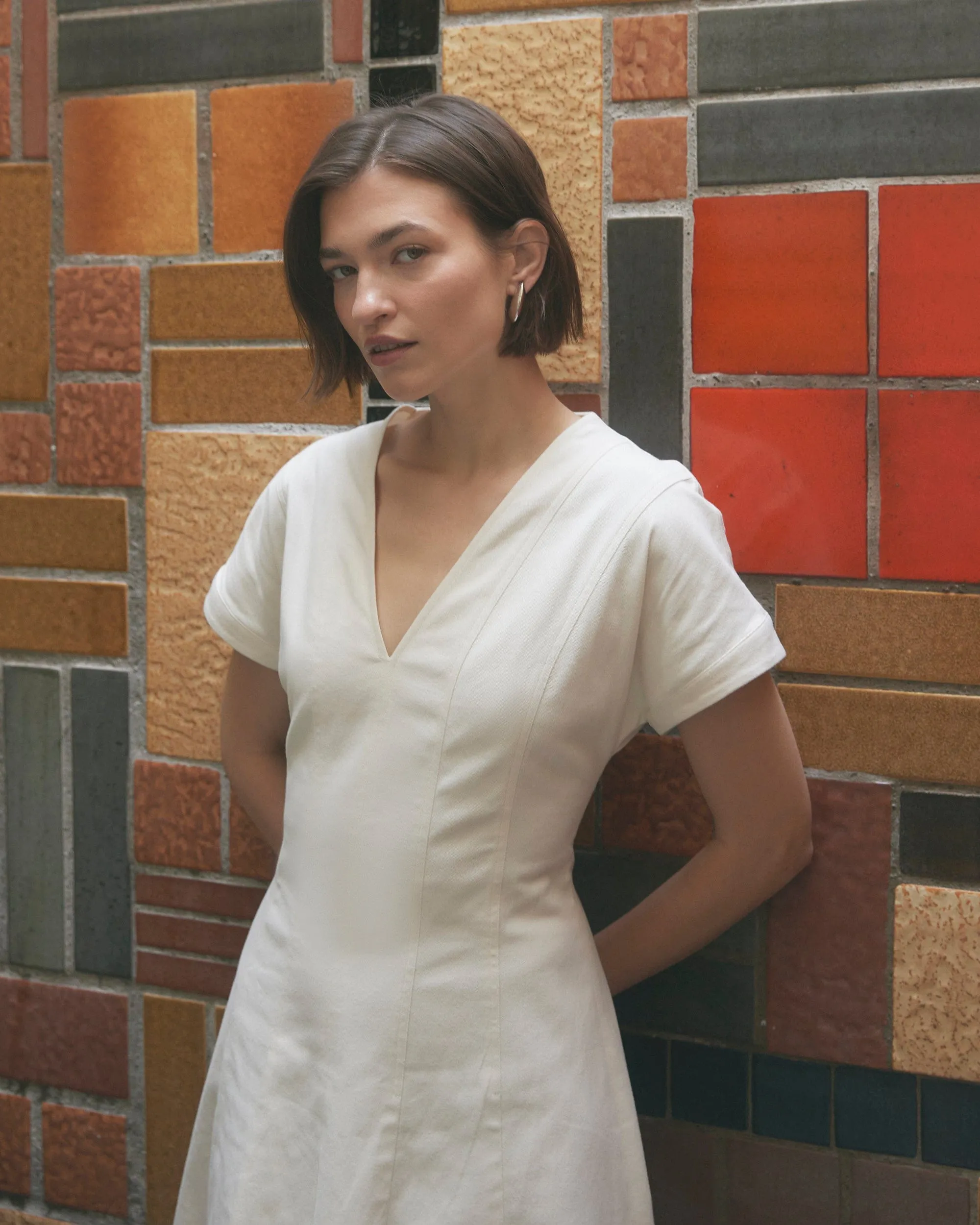 Ember Cotton Twill A-Line Dress