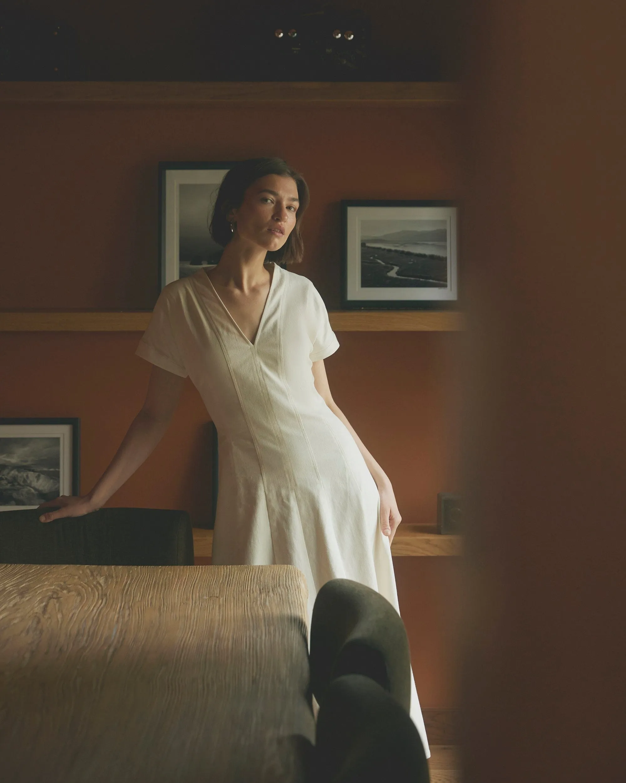 Ember Cotton Twill A-Line Dress