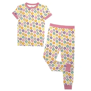 Emerson & Friends Feeling Groovy Short Sleeve Bamboo Kids Pajama Pants Set