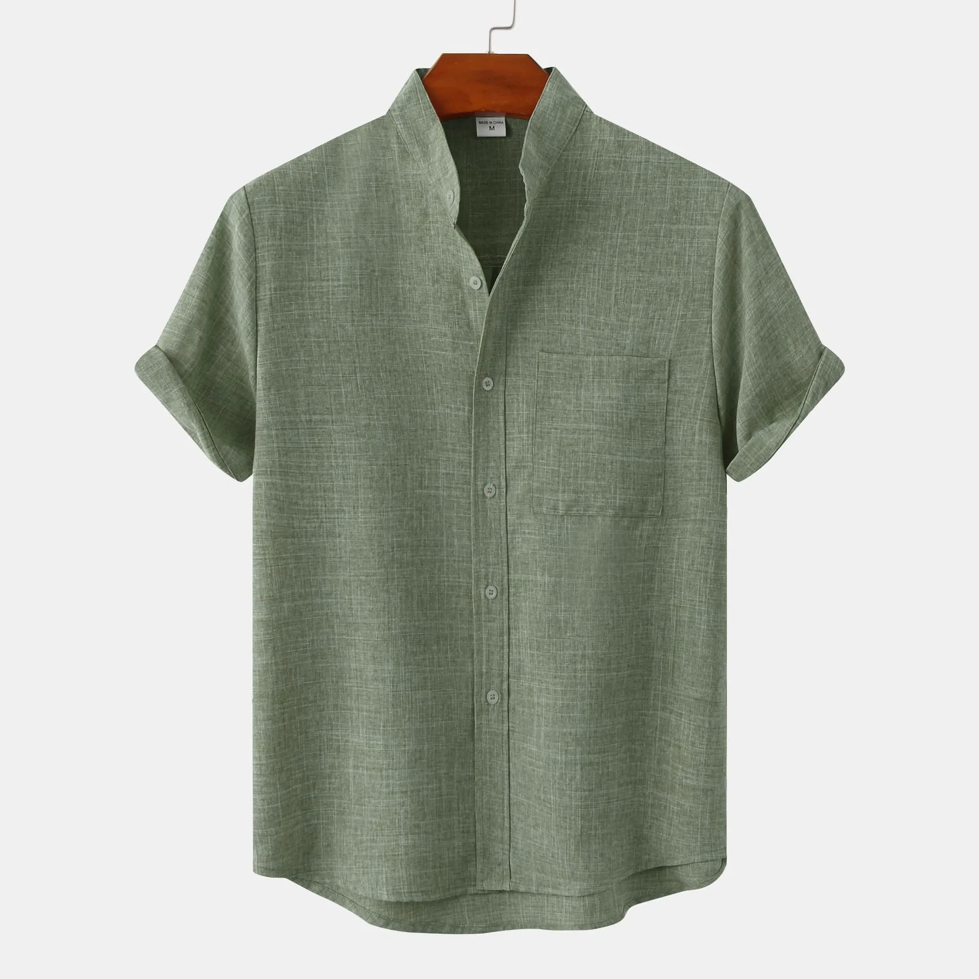 Fabiana® | Men'S Linen Shirt With Short Sleeves And Lapels