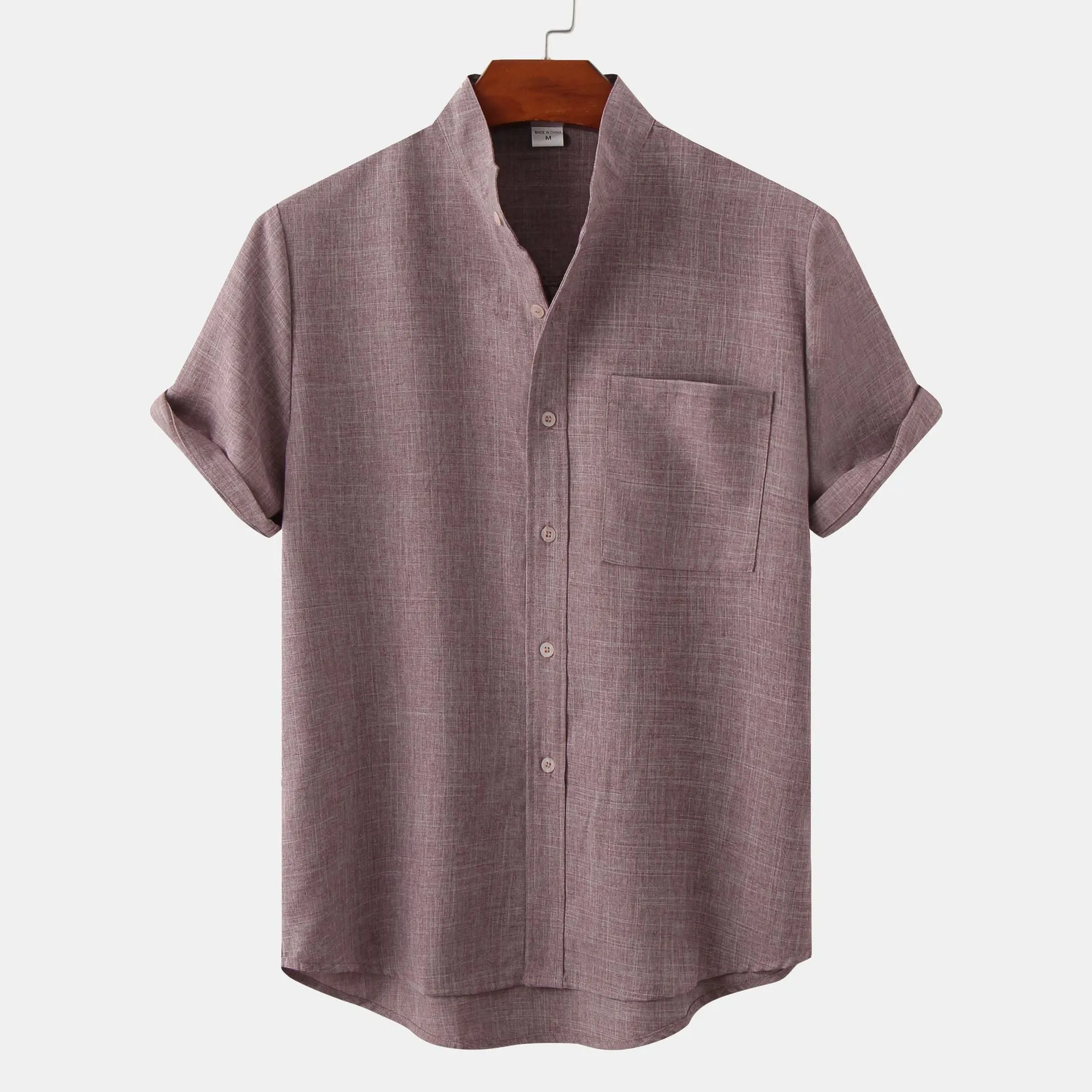 Fabiana® | Men'S Linen Shirt With Short Sleeves And Lapels