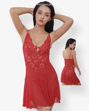Fasense Short Romantic  Nighty For Women - 8558-1