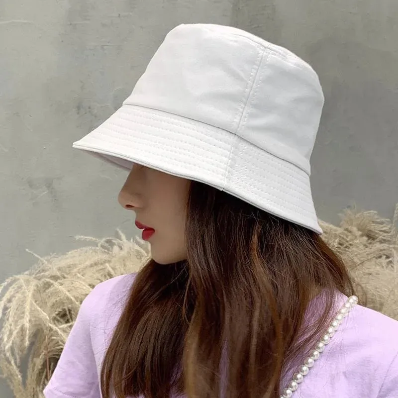 Fashionable Spring Summer Bucket Hats - Solid Panama Sunscreen Fisherman Cap for Outdoor Beach Sun Protection, Unisex