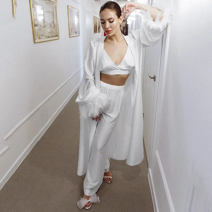 Feathers Bride Pajama Set