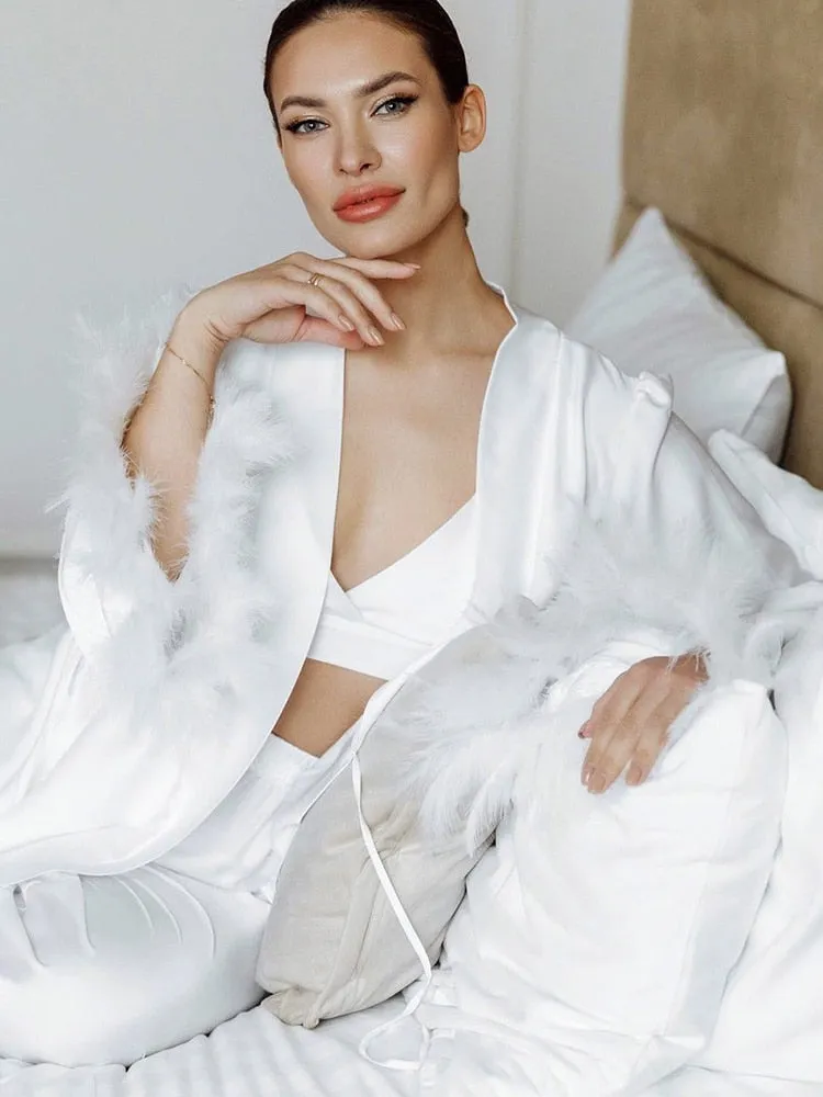 Feathers Bride Pajama Set