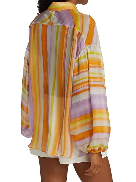 Felix Blouse - Wisteria Stripe