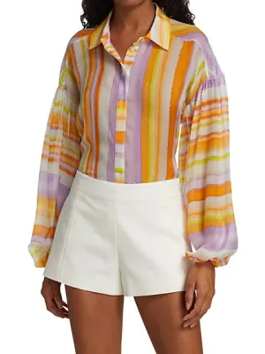 Felix Blouse - Wisteria Stripe