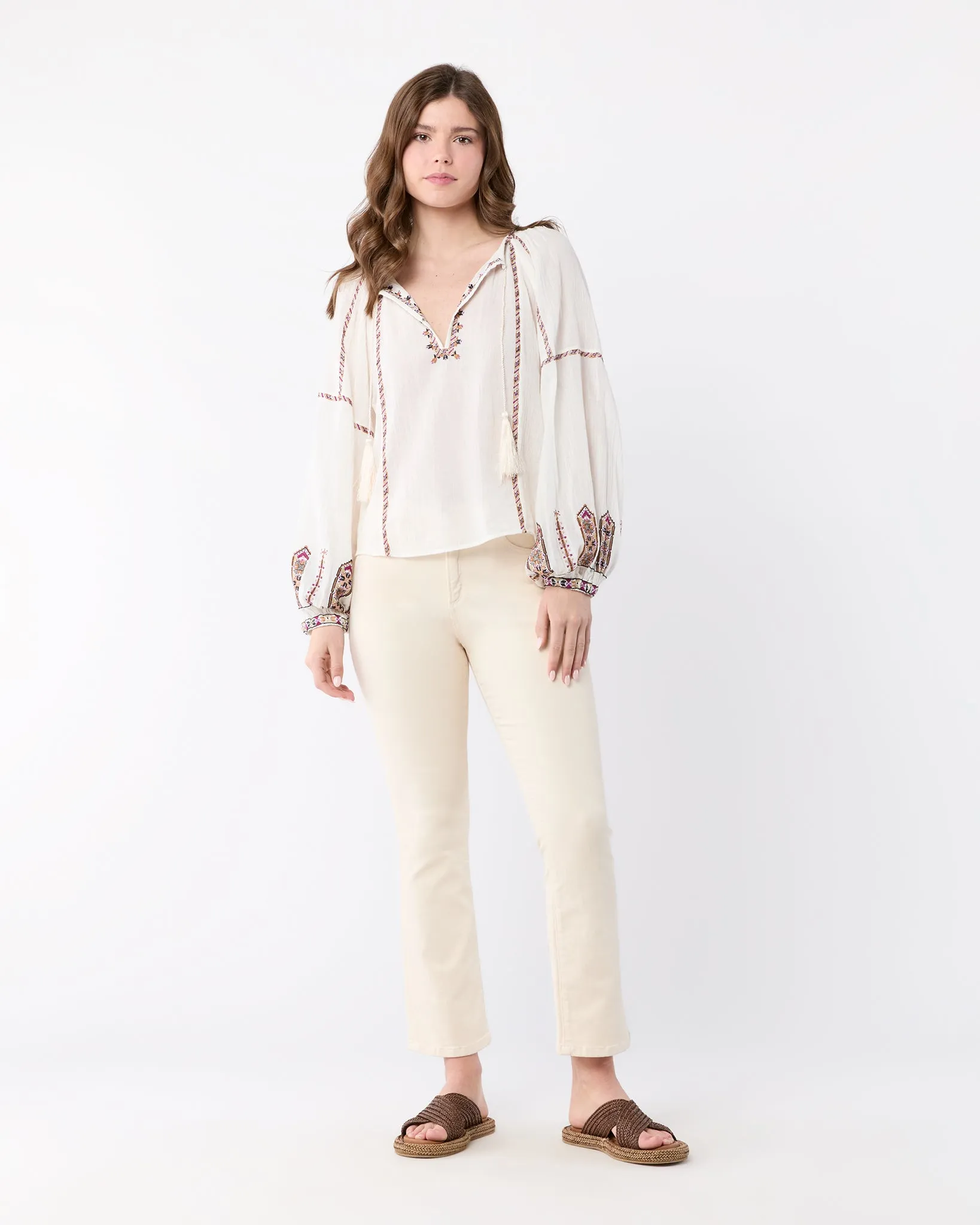 Fernanda Top in Ecru/Ochre