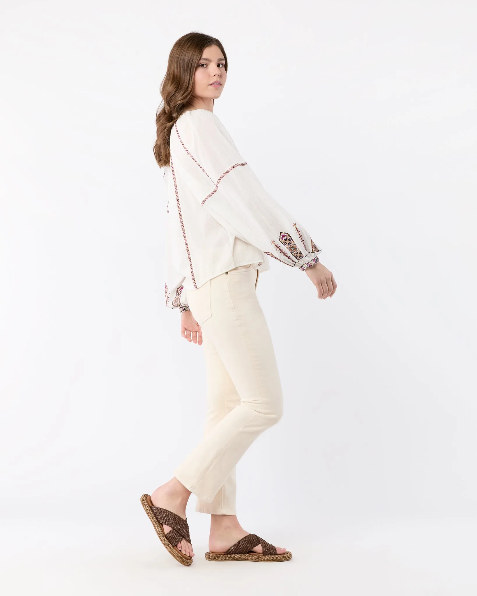 Fernanda Top in Ecru/Ochre