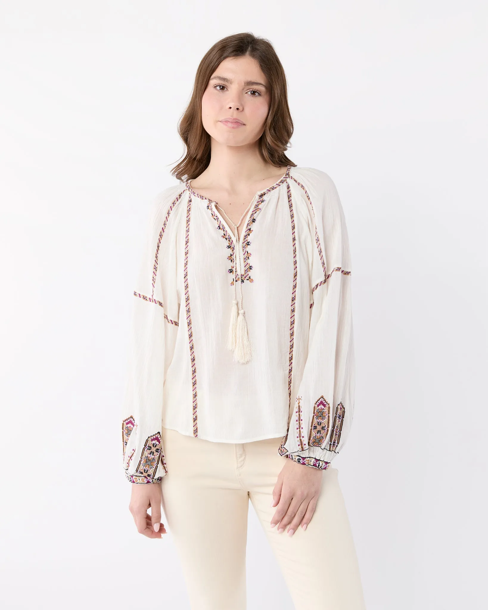 Fernanda Top in Ecru/Ochre