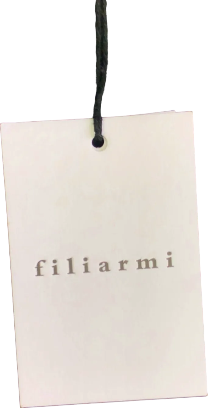 Filiarmi Black Asymmetrical Neck Midi Dress UK 8