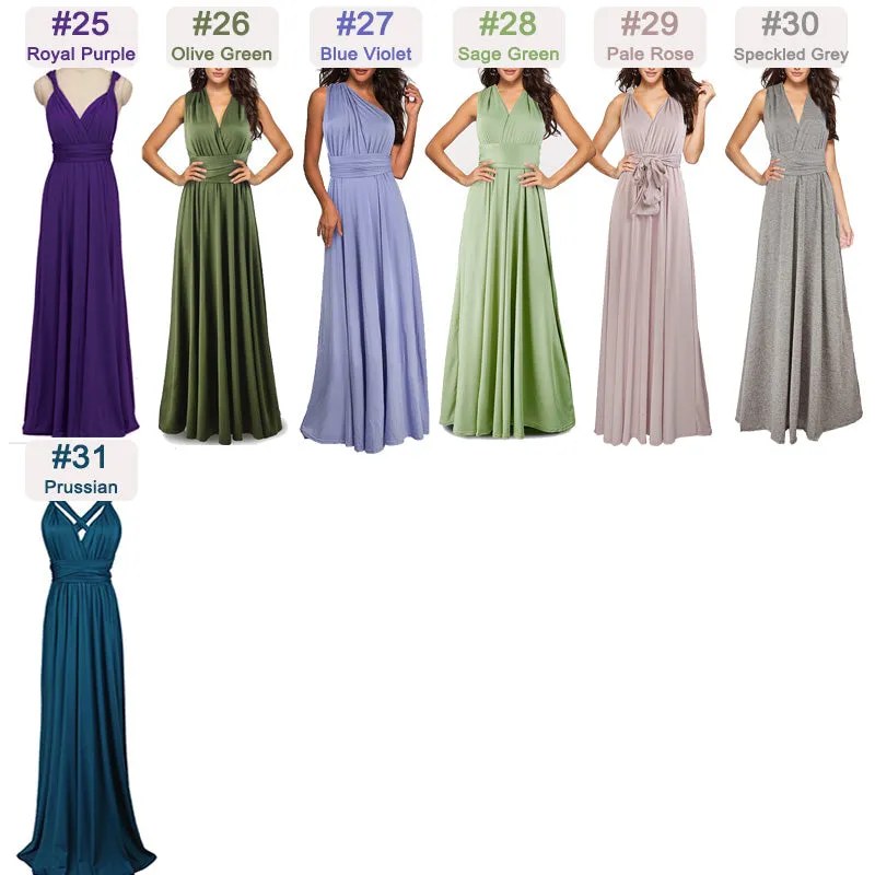 [Final Sale] Emerald Green Infinity Wrap Maxi Bridesmaid Dress