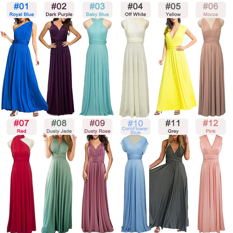 [Final Sale] Emerald Green Infinity Wrap Maxi Bridesmaid Dress