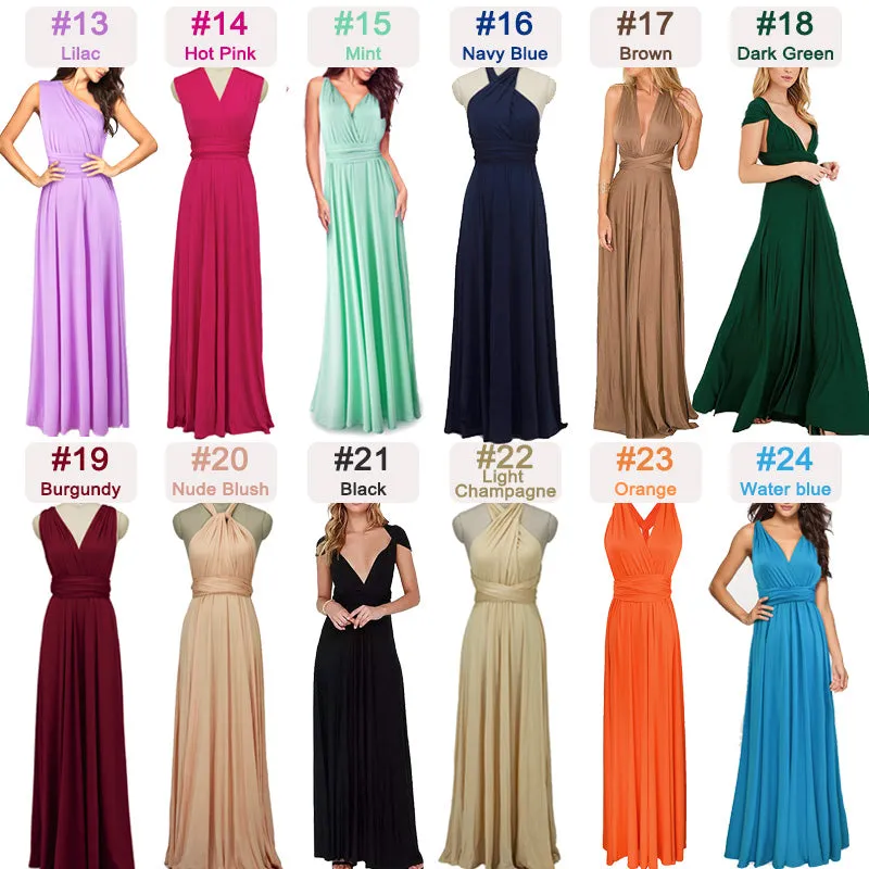 [Final Sale] Emerald Green Infinity Wrap Maxi Bridesmaid Dress