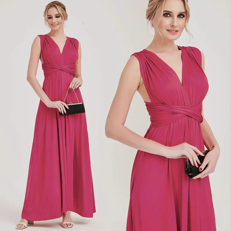 [Final Sale] Infinity Wrap Hot Pink Convertible Bridesmaid Dress