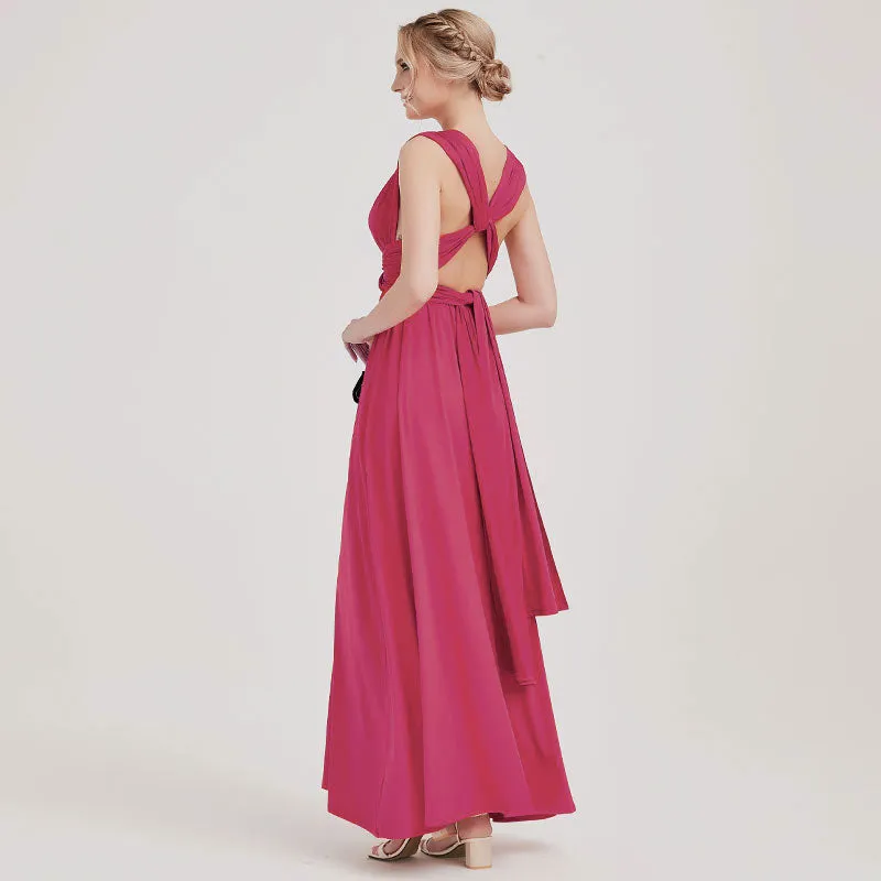 [Final Sale] Infinity Wrap Hot Pink Convertible Bridesmaid Dress