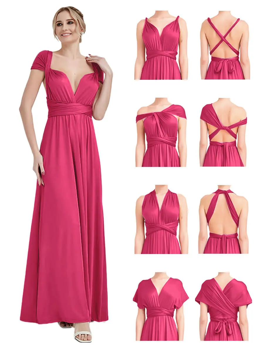 [Final Sale] Infinity Wrap Hot Pink Convertible Bridesmaid Dress
