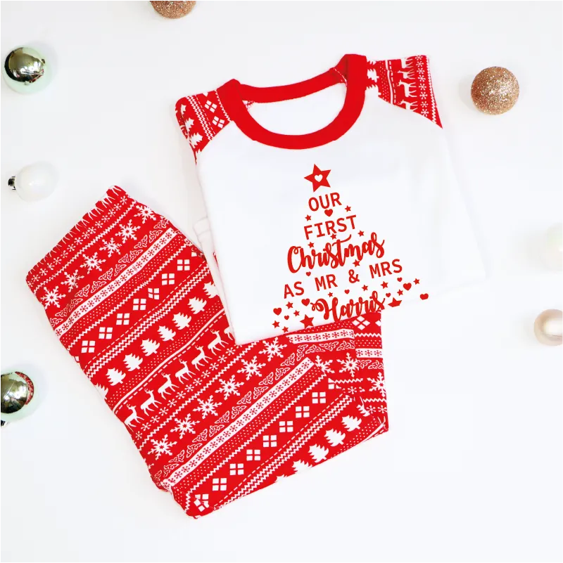 First Christmas As Mr And Mrs Couple Pyjamas