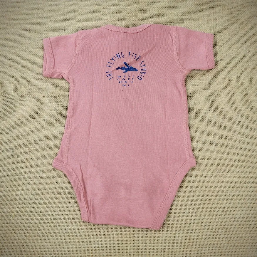 Fish on a Bicycle Onesie - Mauvelous