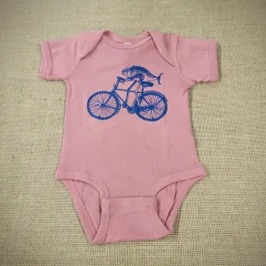 Fish on a Bicycle Onesie - Mauvelous