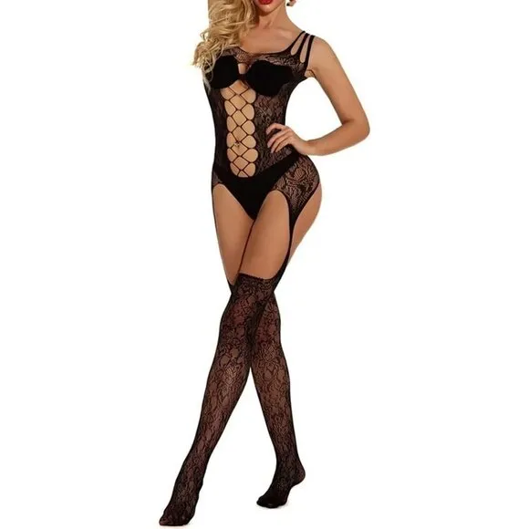 FISHNET Body Stockings Mesh Lingerie Bodysuit Body Soft BDSM Bondage Cosplay NWT