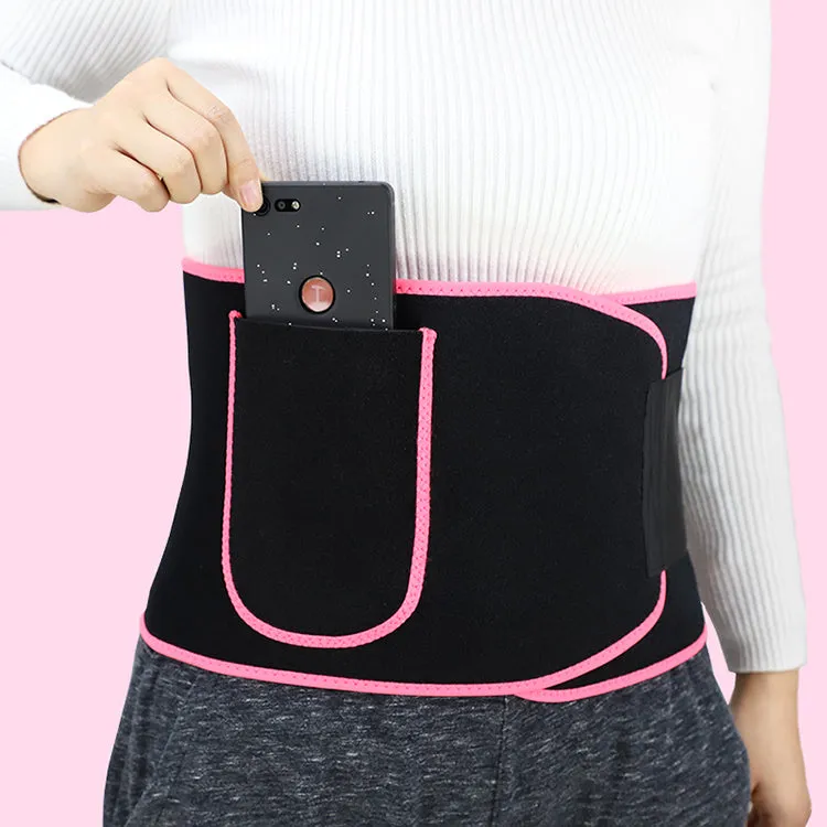Fitness Waist Slimming Sports Neoprene Waist Support Belt with Phone Pocket