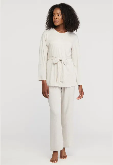 Fleur't Lounge Wrap Top and Pant Set- 6132